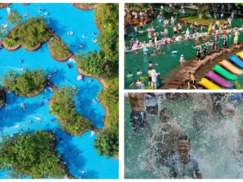 成都：黄龙溪戏水节客流激增三倍